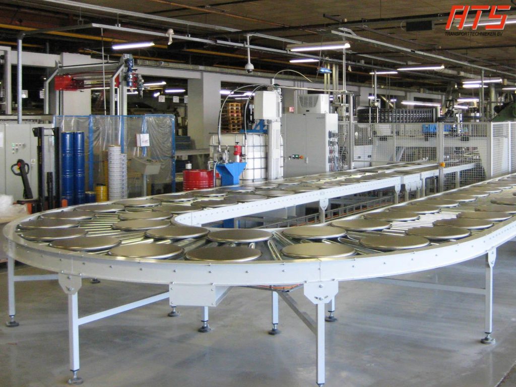 Custom roller conveyors en handlingsystemen van ATS Transporttechnieken voor industriële bulktransport en logistieke toepassi