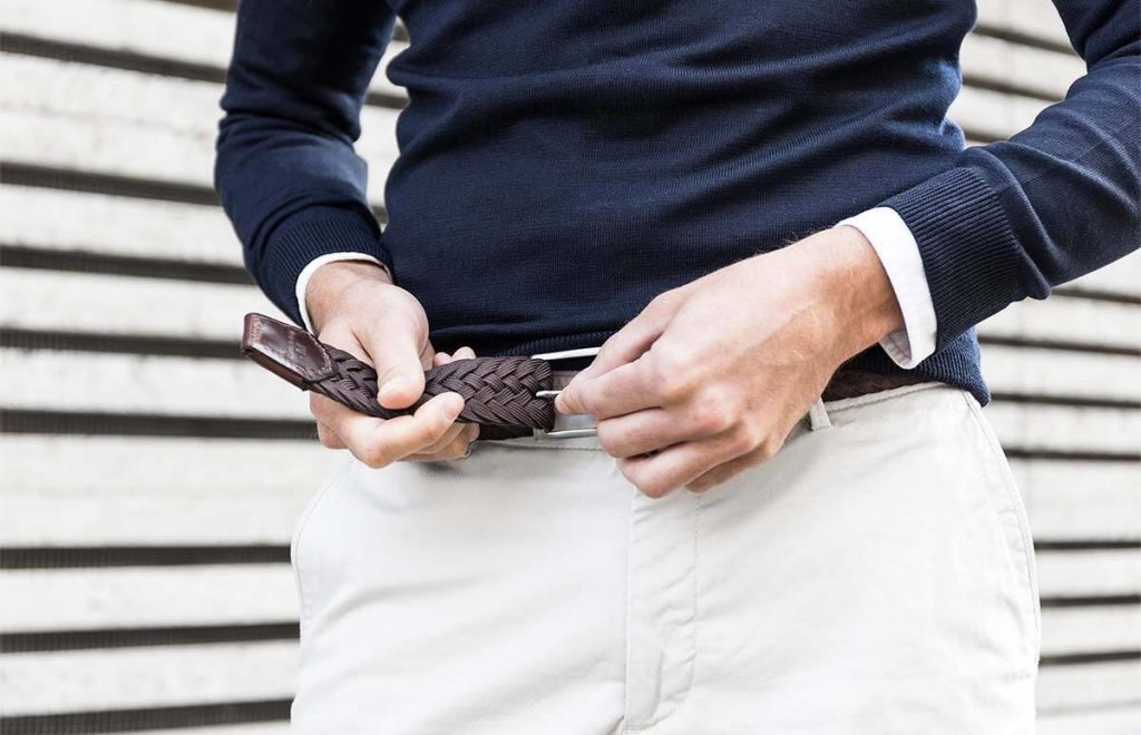 Moderne riem zonder gaatjes met highbuckle gesp, flexibel aanpasbaar accessoire